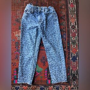 GAP KIDS girls girlfriend leopard print jeans size 7